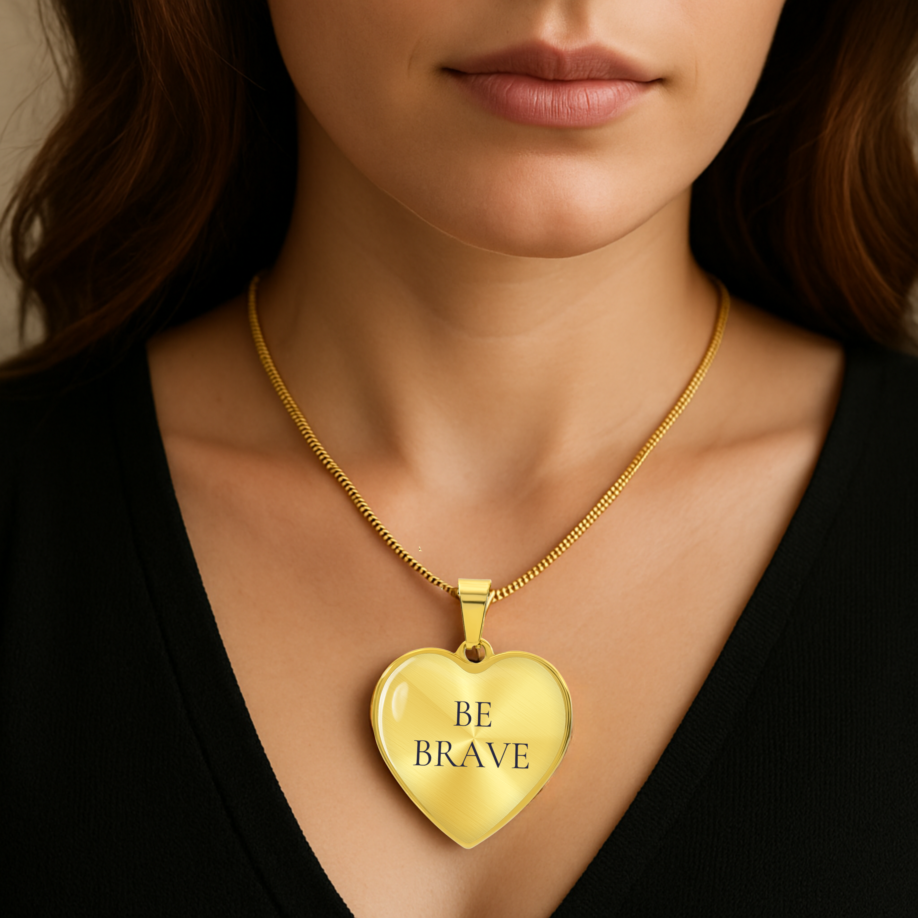 Be Brave Luxury Heart Necklace