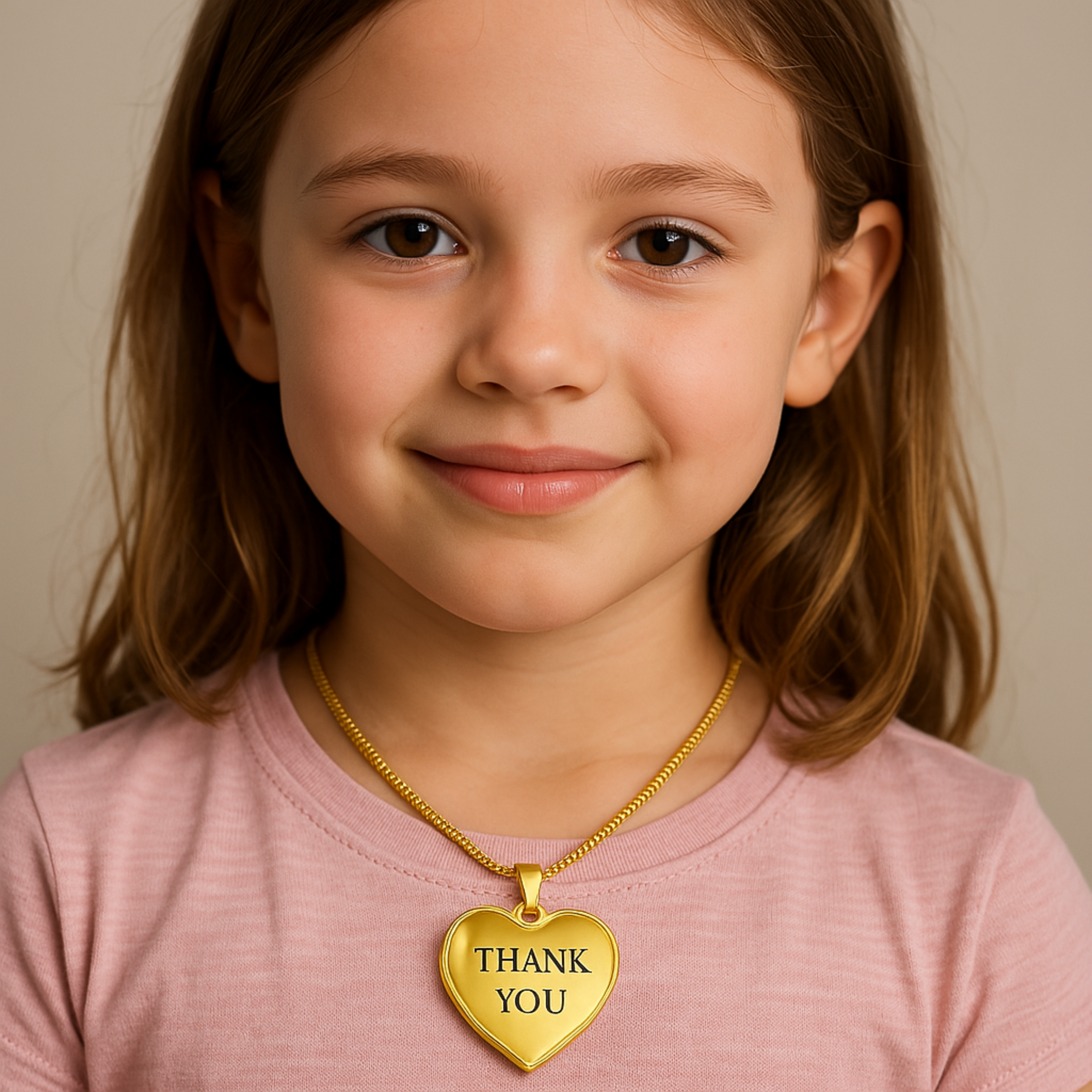 Thank You Luxury Heart Necklace