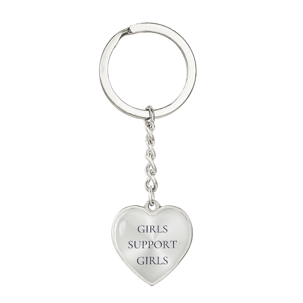 Girls Support Girls Luxury Heart Keychain