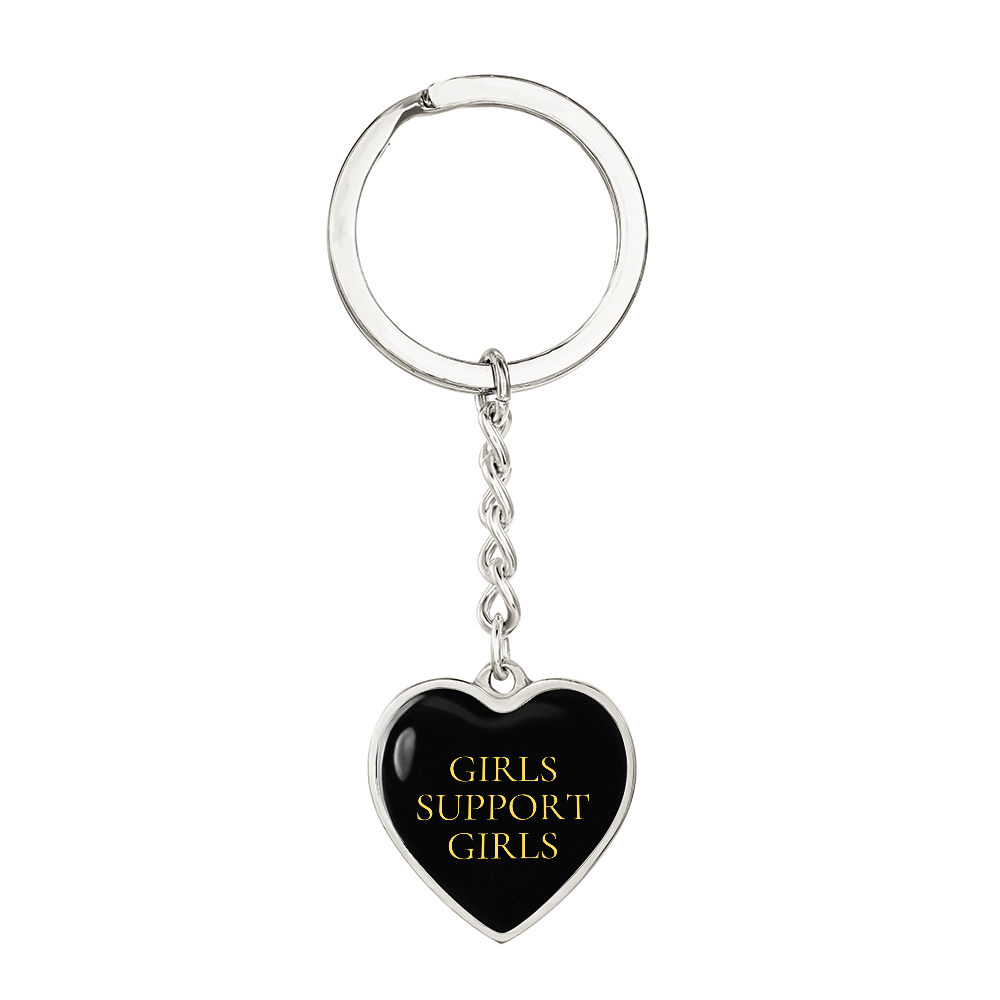 Girls Support Girls Luxury Heart Keychain