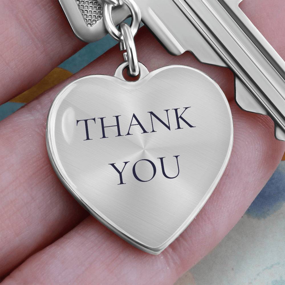 Thank You Heart Keychain
