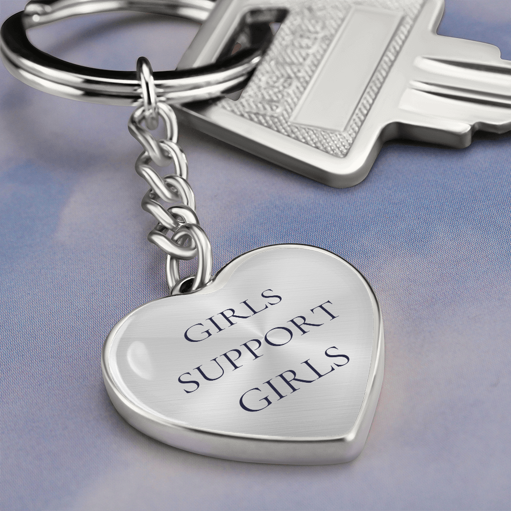 Girls Support Girls Luxury Heart Keychain