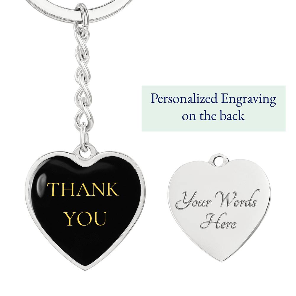 Thank You Heart Keychain