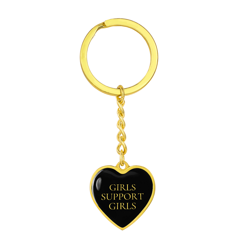 Girls Support Girls Luxury Heart Keychain