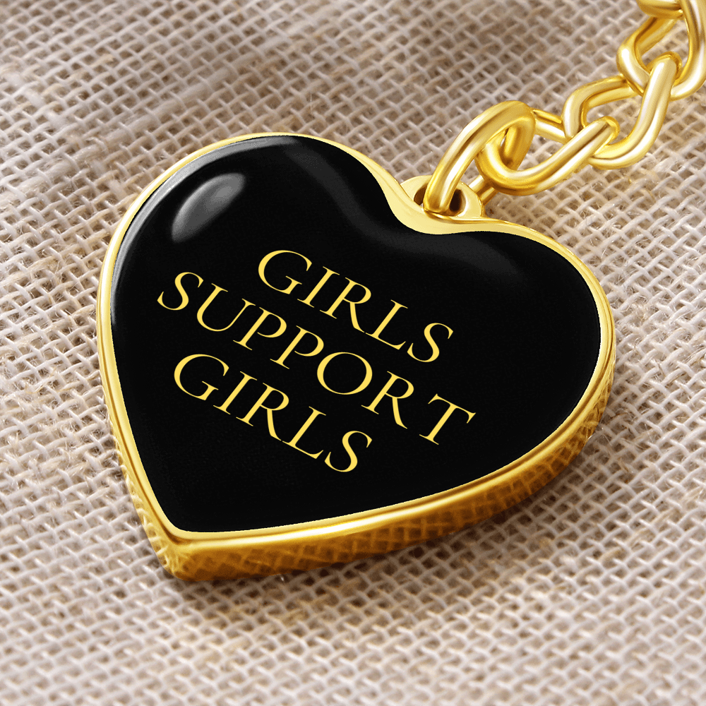 Girls Support Girls Luxury Heart Keychain