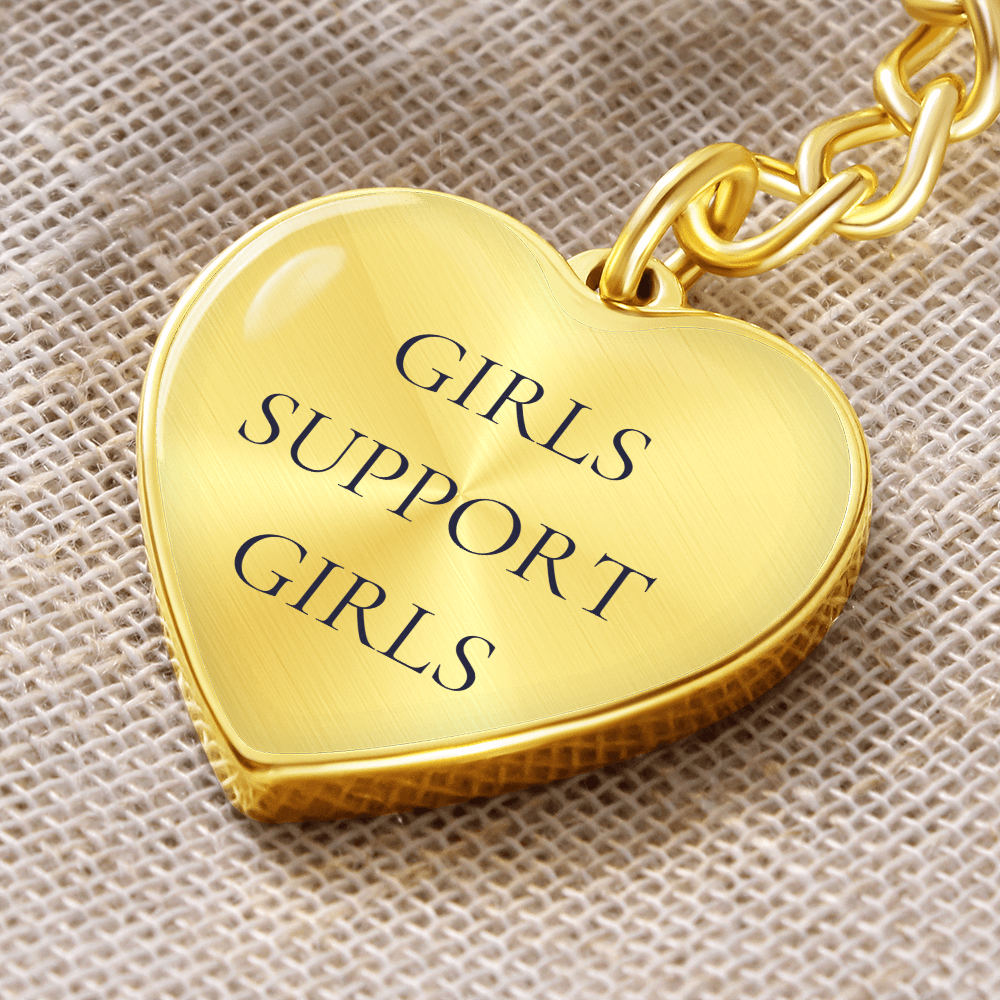 Girls Support Girls Luxury Heart Keychain