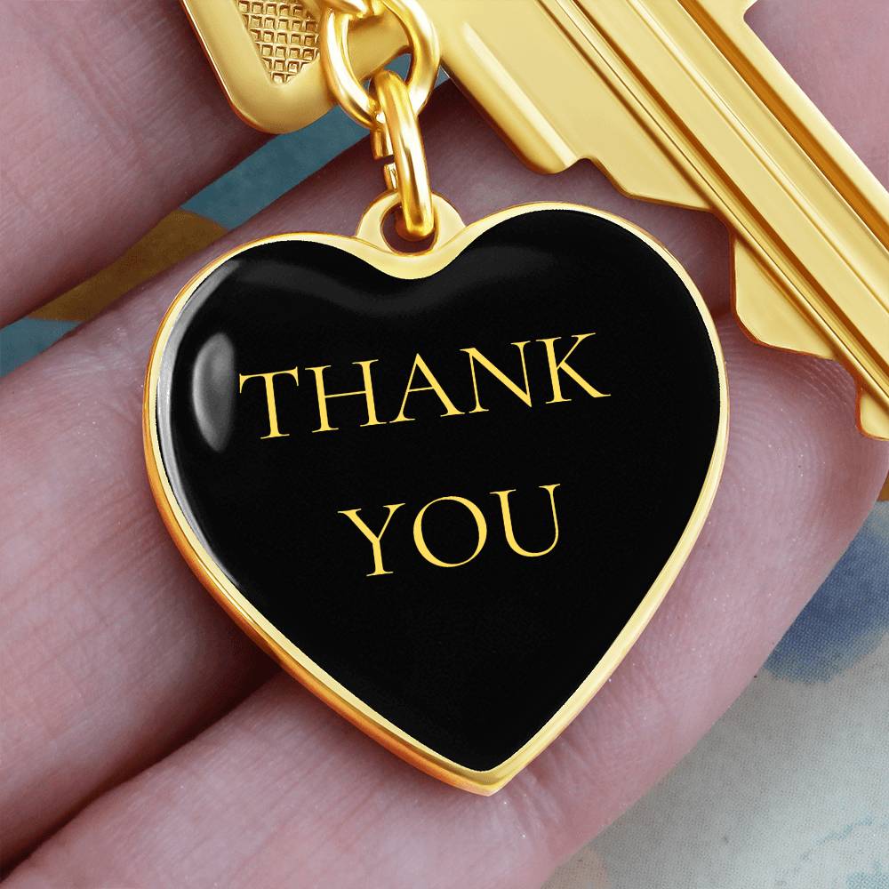 Thank You Heart Keychain
