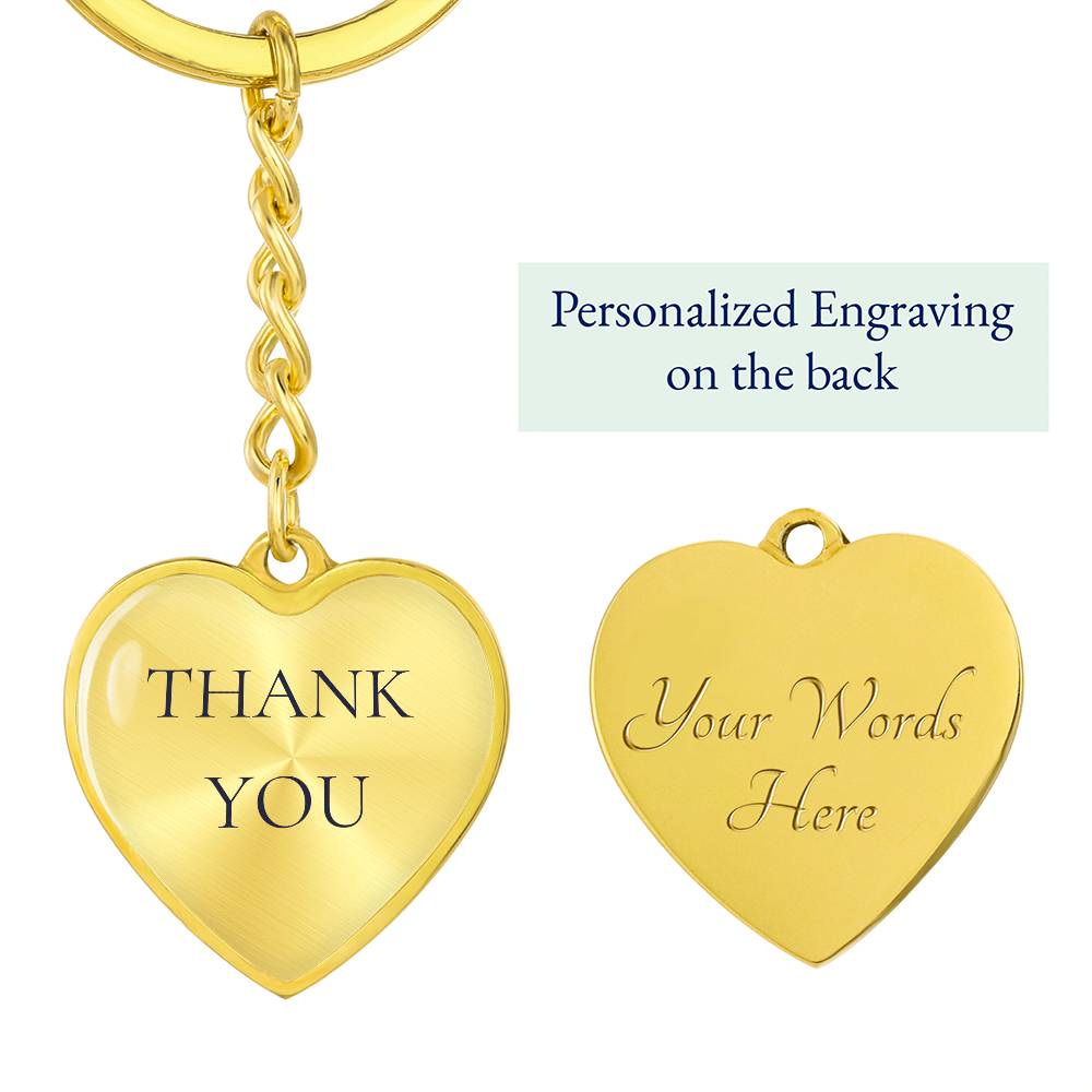 Thank You Heart Keychain