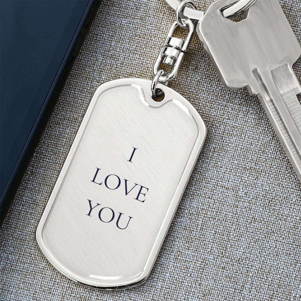 I Love You Dog Tag