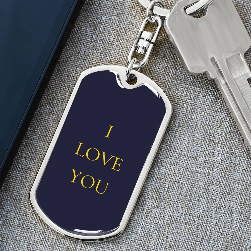 I Love You Dog Tag