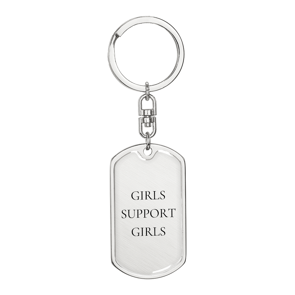 Girls Support Girls Dog Tag
