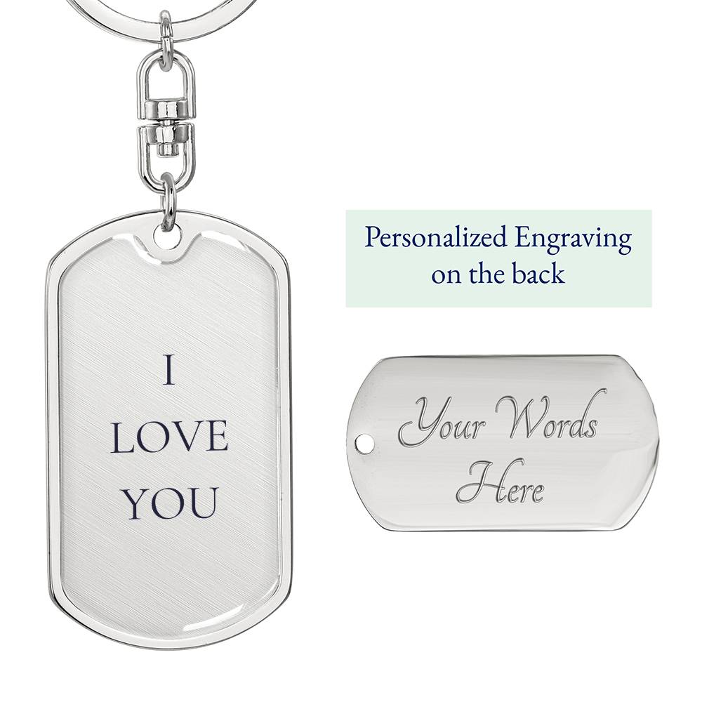I Love You Dog Tag