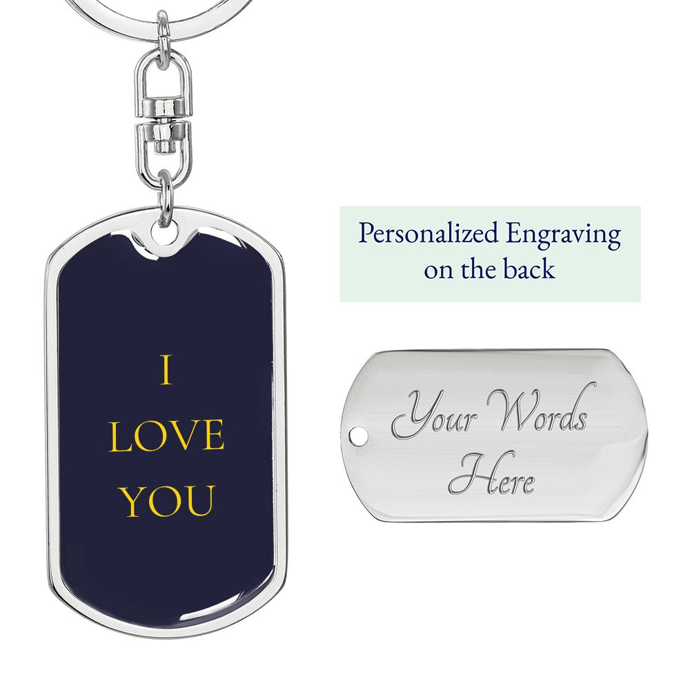 I Love You Dog Tag