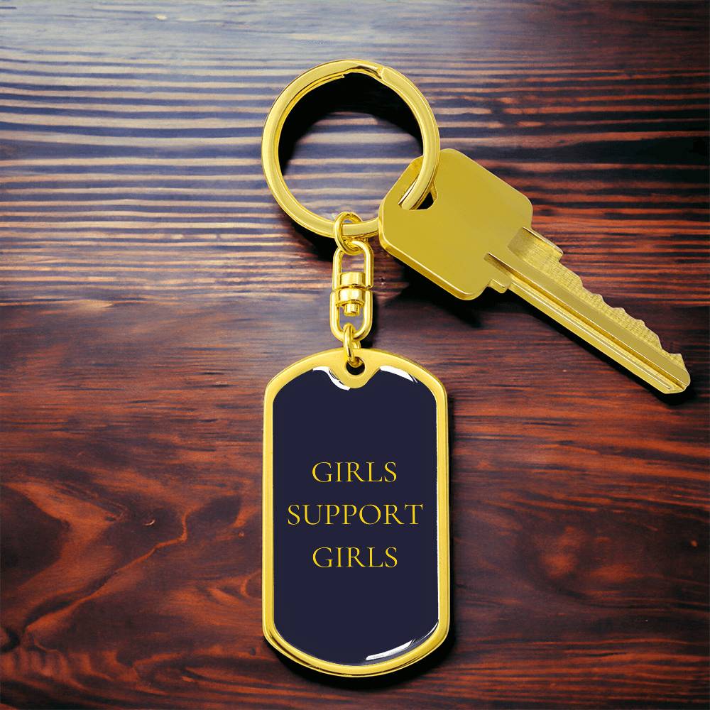 Girls Support Girls Dog Tag
