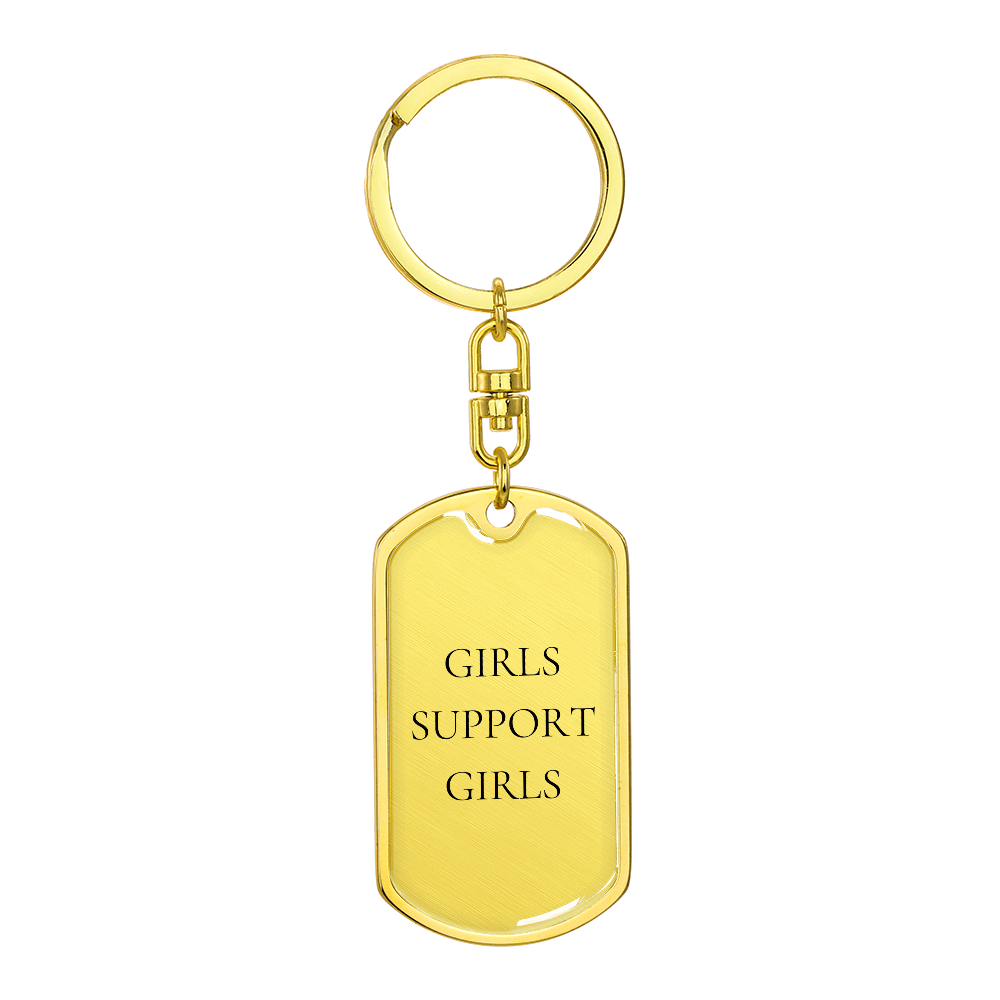 Girls Support Girls Dog Tag