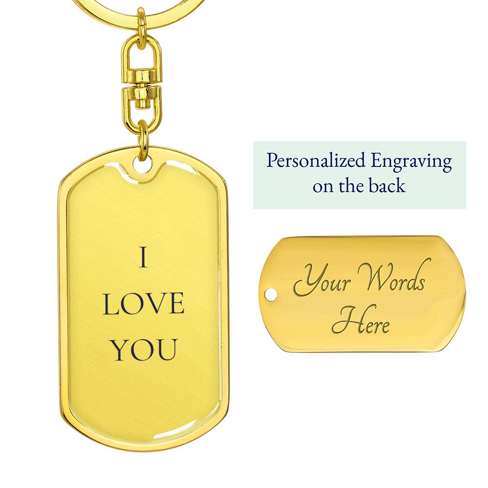 I Love You Dog Tag