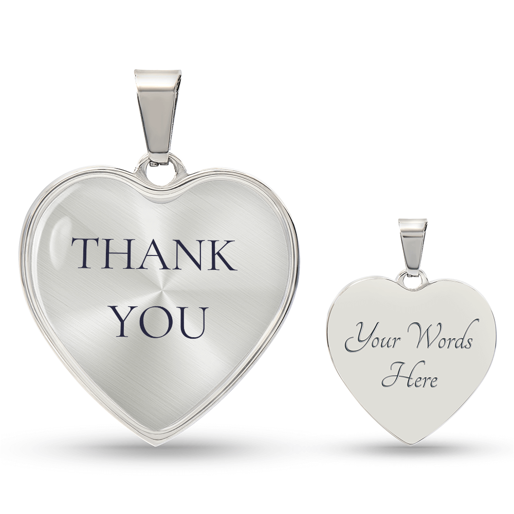 Thank You Luxury Heart Necklace