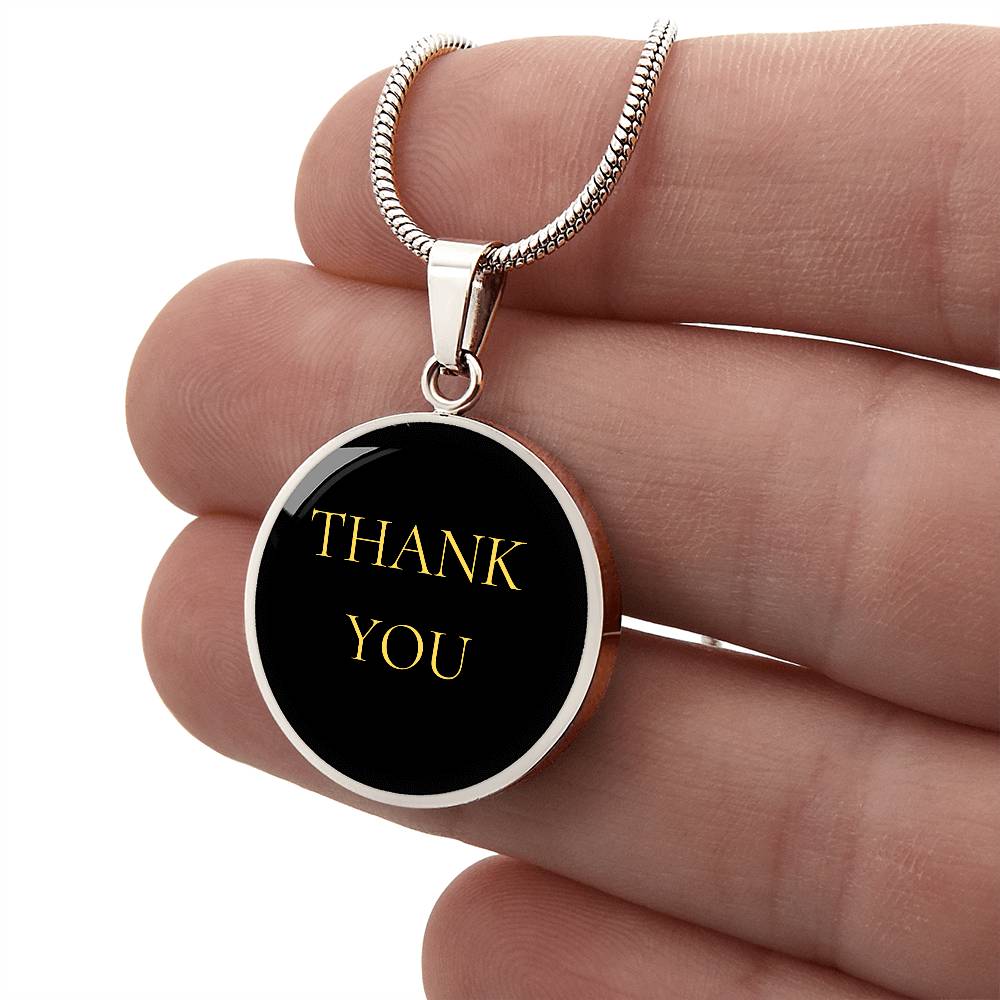 Thank you Luxury Circle Necklace