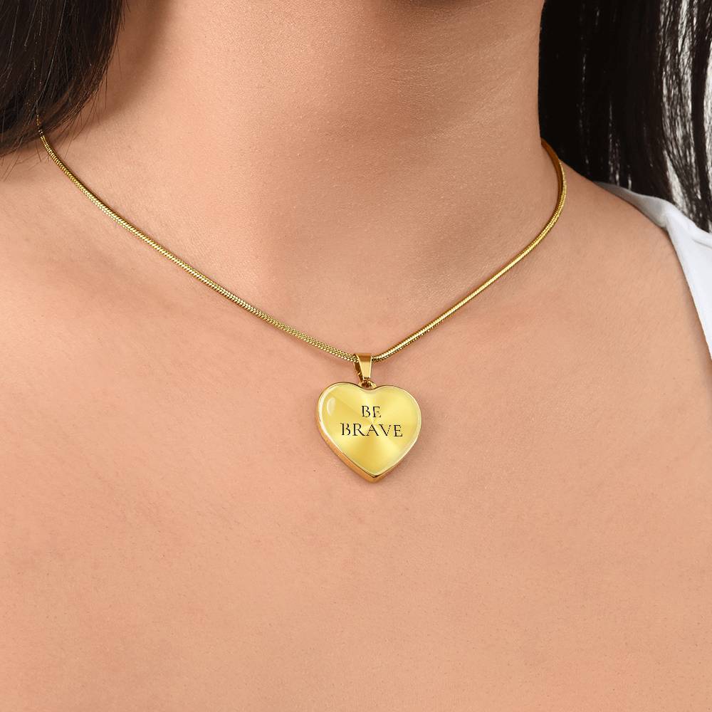 Be Brave Luxury Heart Necklace