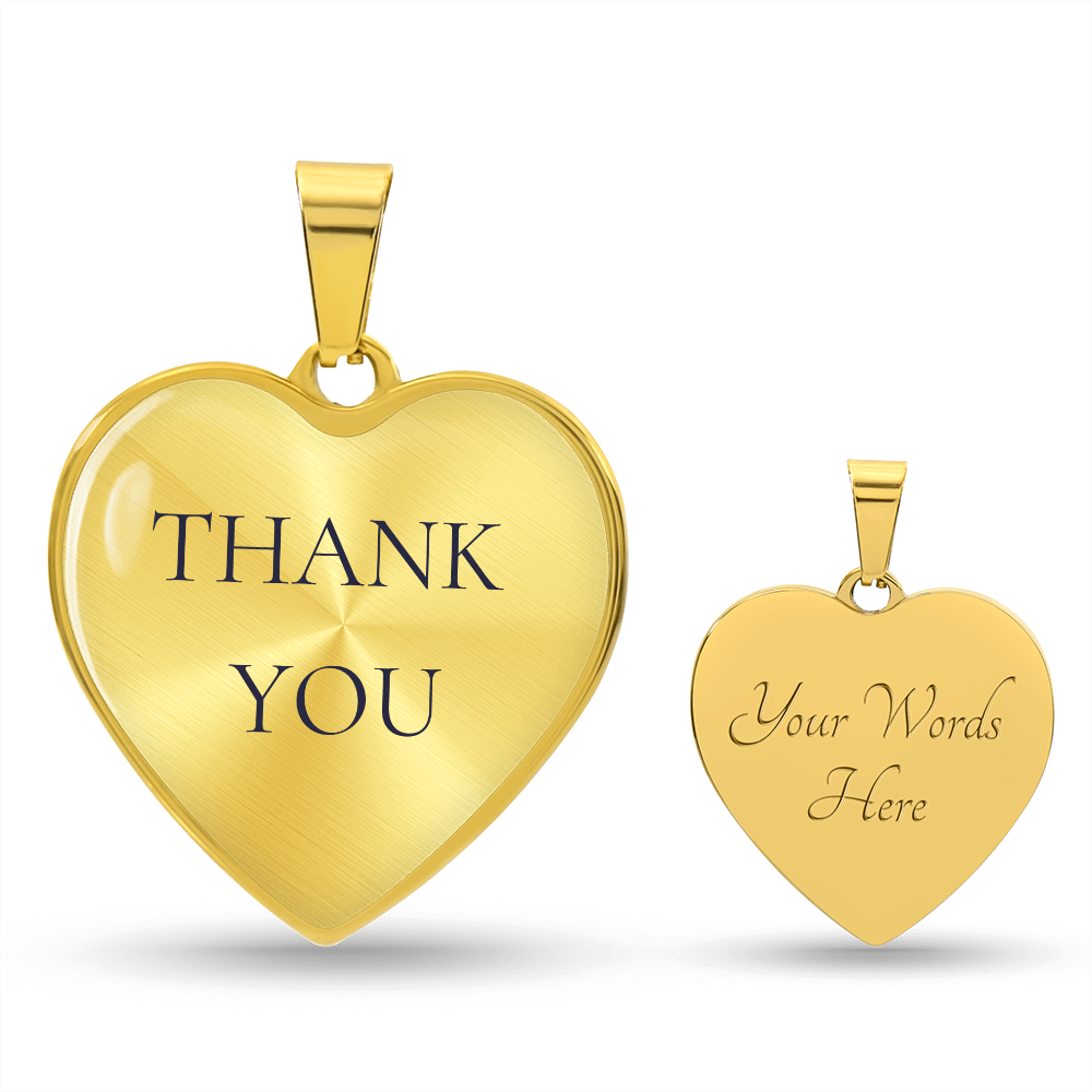 Thank You Luxury Heart Necklace
