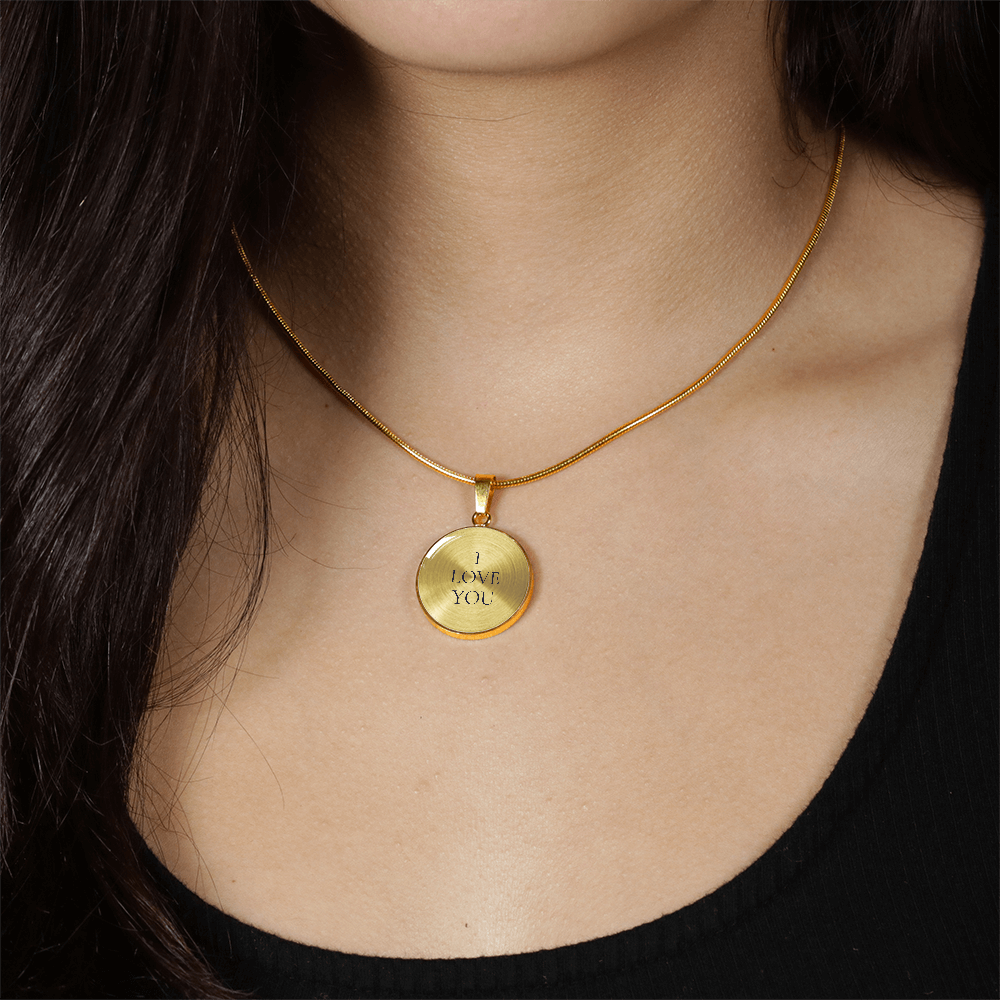 I Love You Luxury Circle Necklace