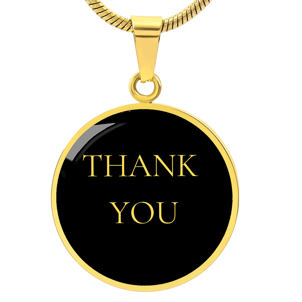 Thank you Luxury Circle Necklace