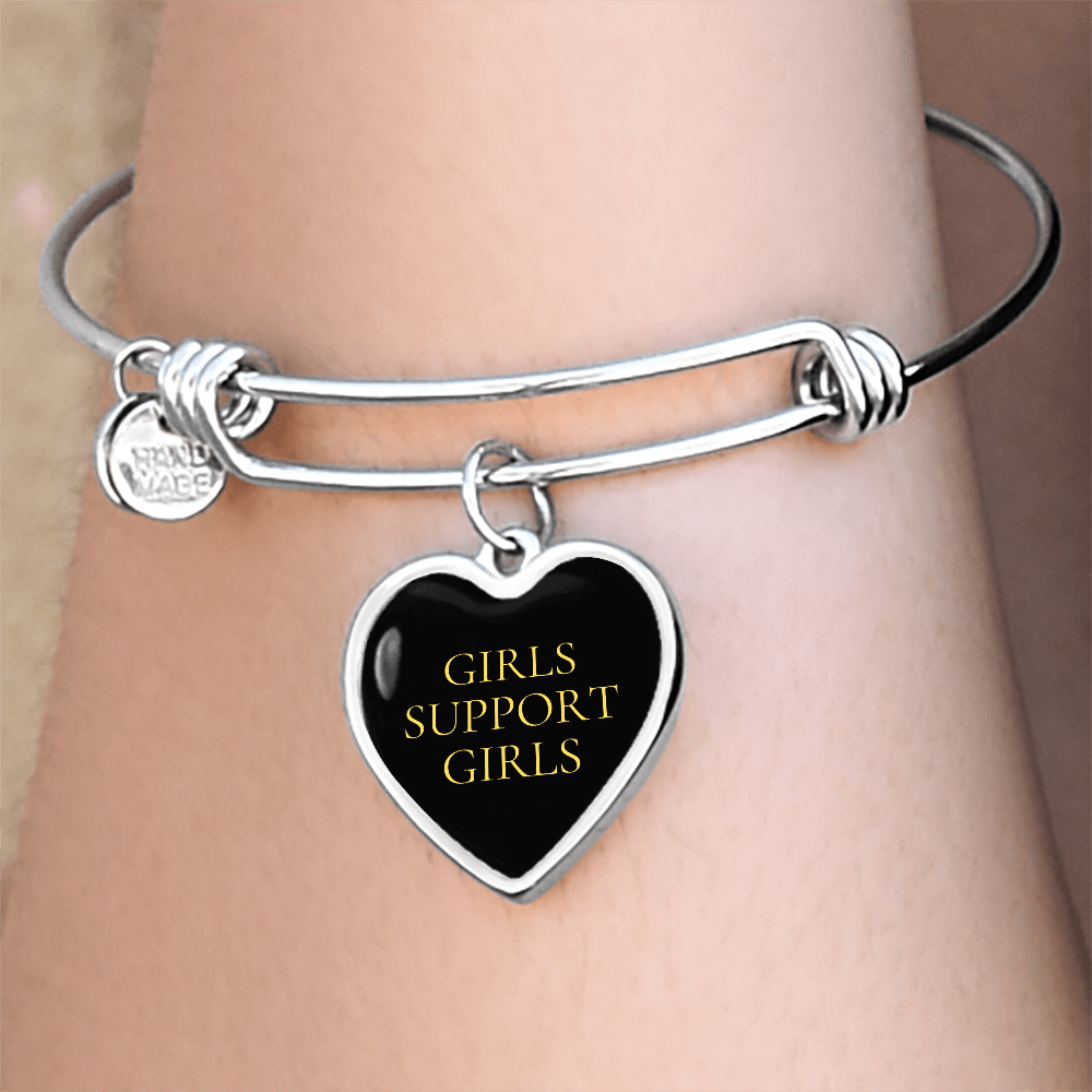 Girls Support Girls Luxury Heart Bangle/Bracelet