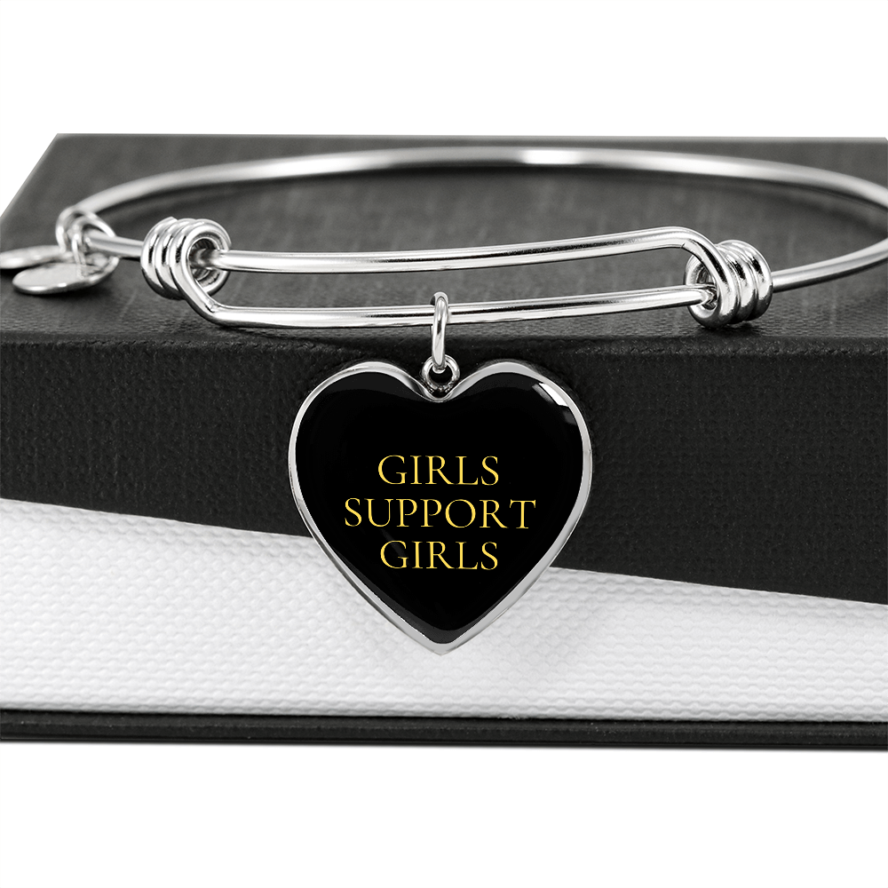 Girls Support Girls Luxury Heart Bangle/Bracelet