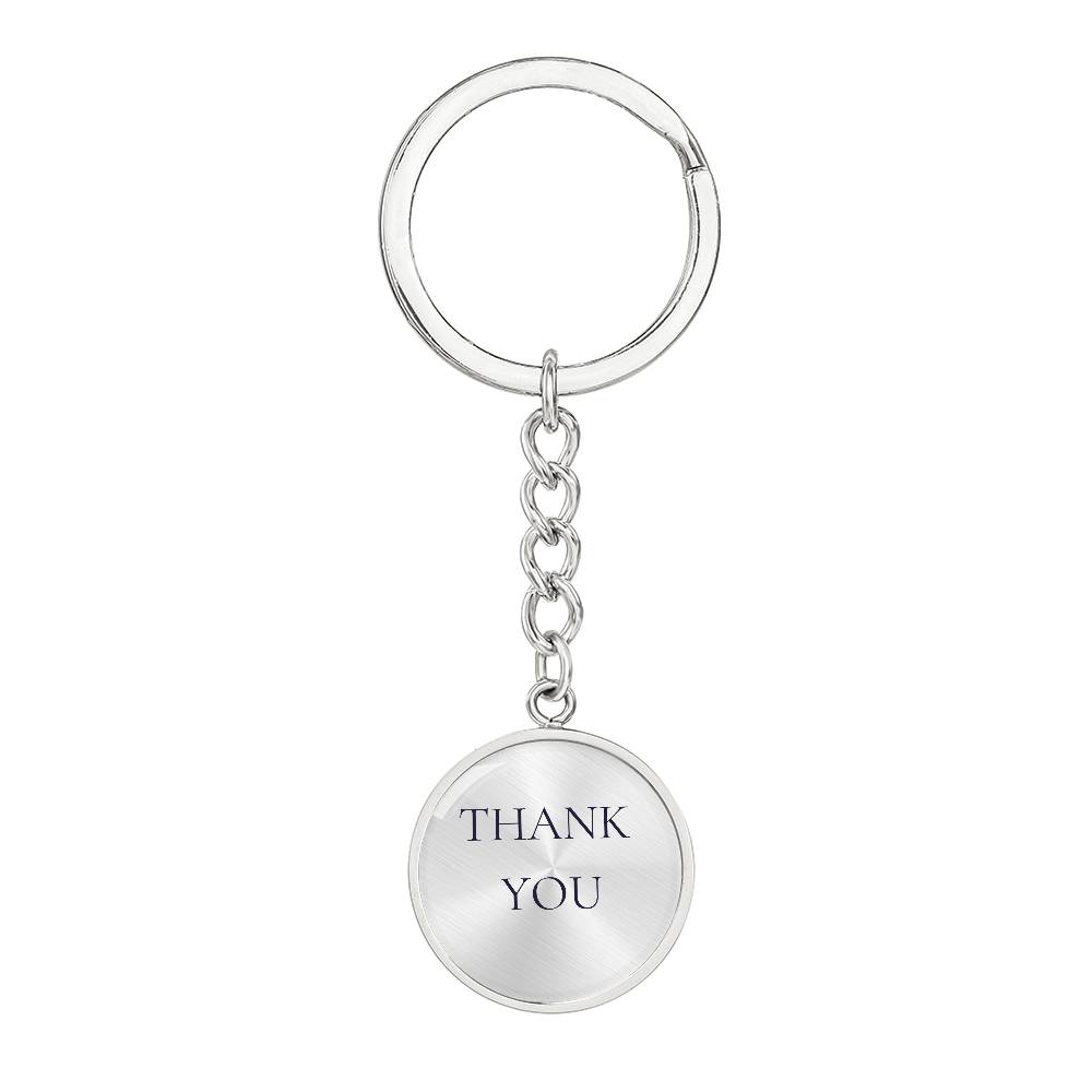 Thank You Luxury Circle Keychain