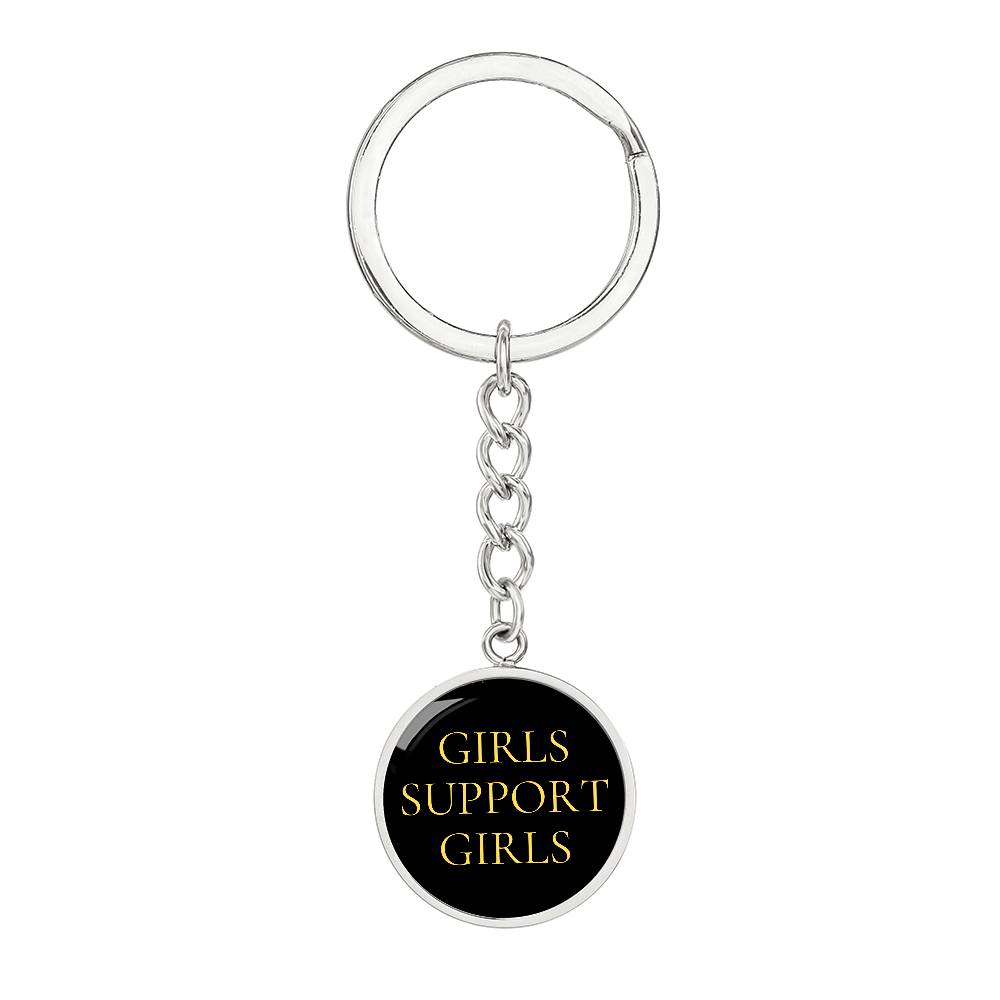 Girls Support Girls Luxury Circle Keychain