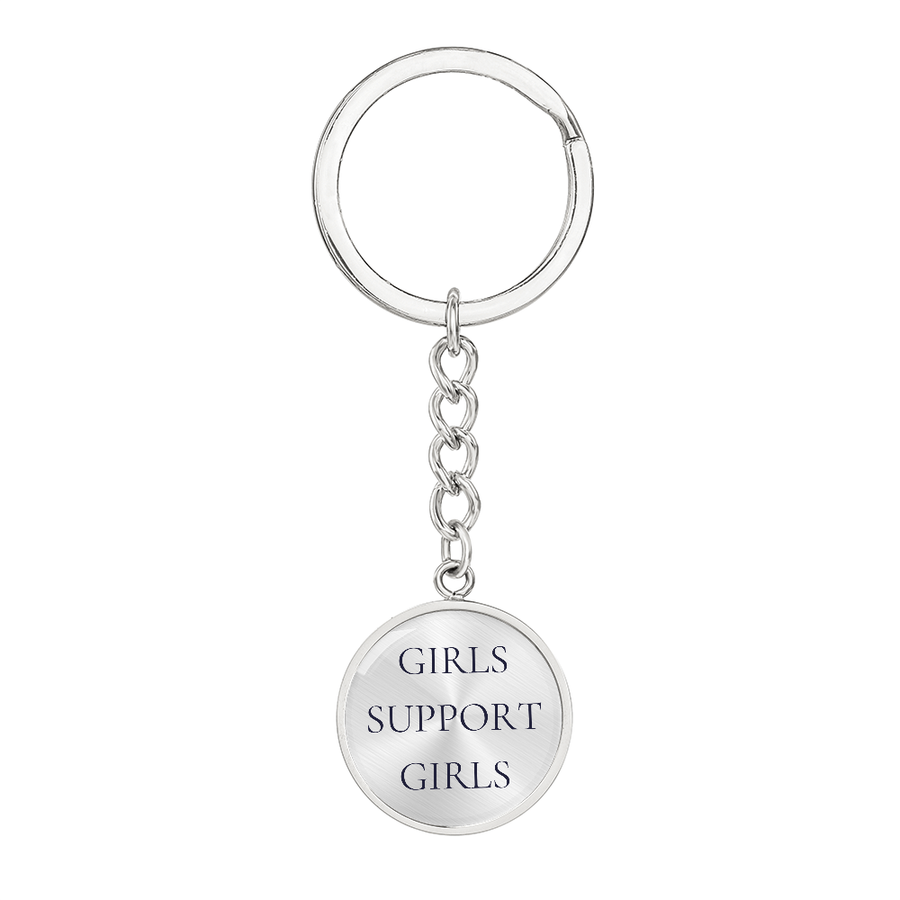 Girls Support Girls Luxury Circle Keychain