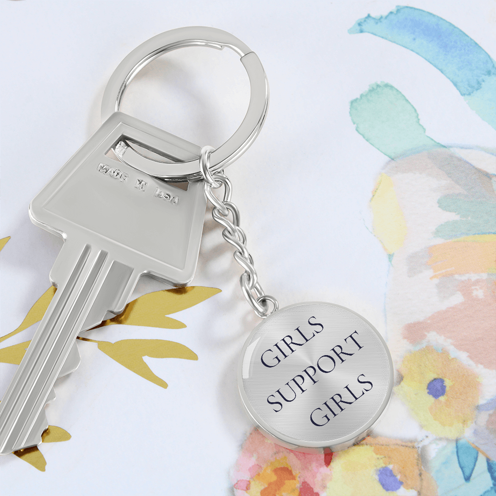 Girls Support Girls Luxury Circle Keychain