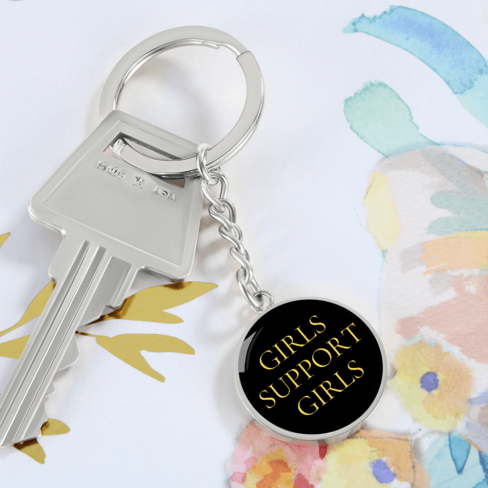 Girls Support Girls Luxury Circle Keychain