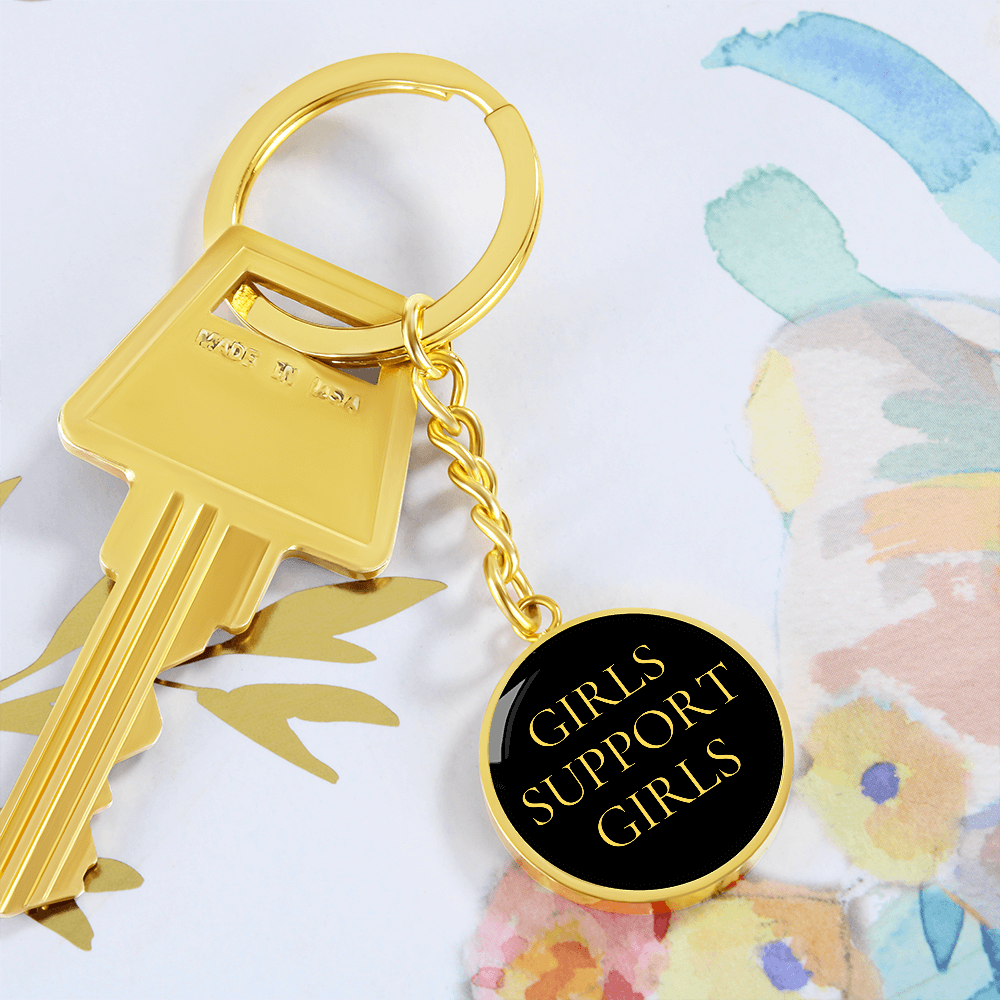Girls Support Girls Luxury Circle Keychain